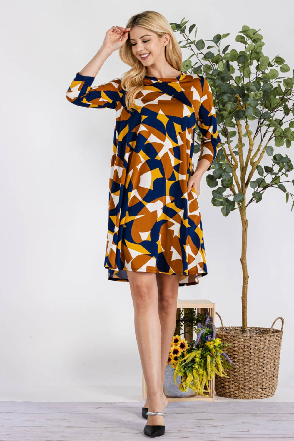 round neck dress design RAYON Indian Round-Neck Dress at 499/piece in Jaipur