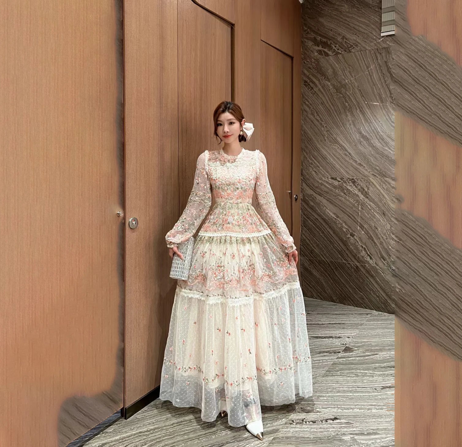 Bettergirl Long Sleeve Belt Design Vintage Women Elegant Long Dress Ca Desi Fashion & Boutique Bettergirl Long Sleeve Belt Design Vintage Women Elegant Long Dress Ca Desi Fashion & Boutique